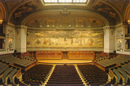 Le grand amphi de la Sorbonne à Paris